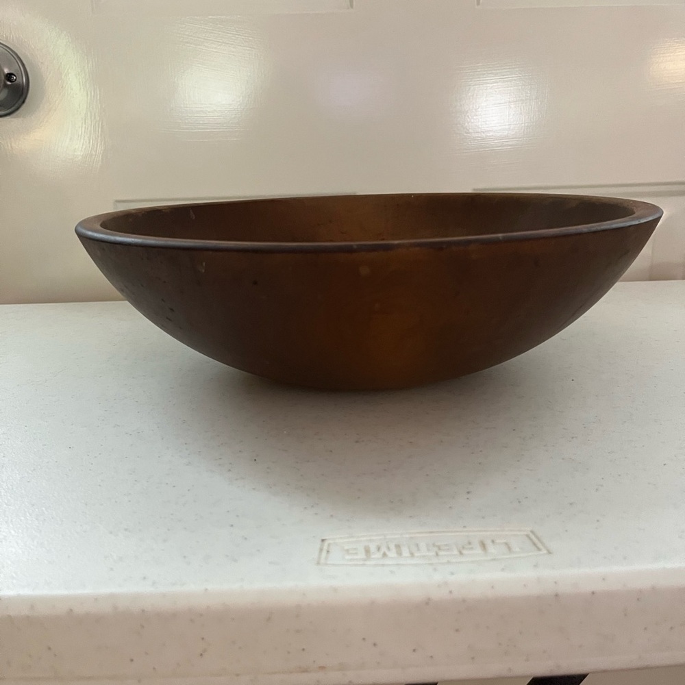 Vintage Wooden Dough Bowl - Picture 2 of 4